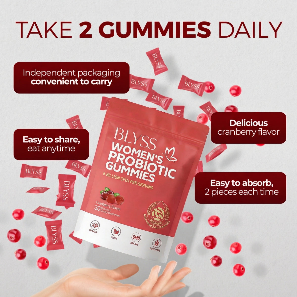 Woman's Probiotic Gummies - Feel Fresh. Feel Confident. Feel Like You Again.
