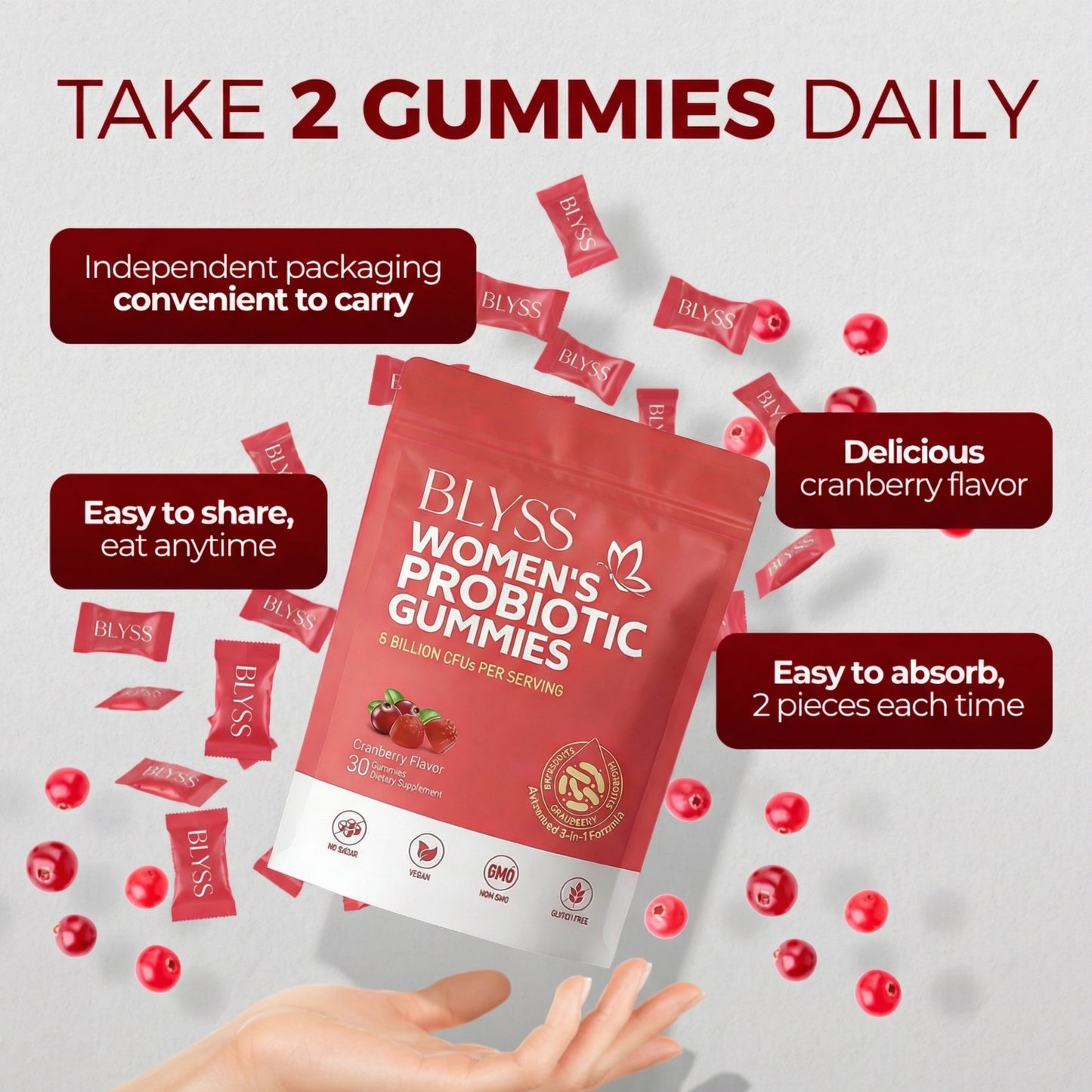 Woman's Probiotic Gummies - Feel Fresh. Feel Confident. Feel Like You Again.